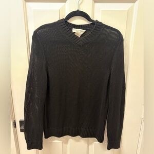 Vintage Dolce & Gabbana Black V-Neck Sweater Classic Knit
